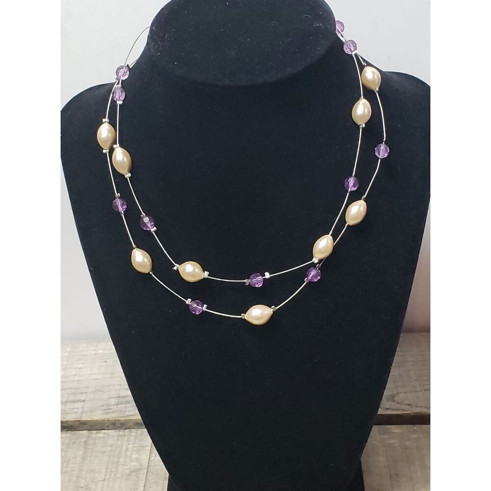 LIA SOPHIA Bittersweet Double Strand Beaded Wire Necklace